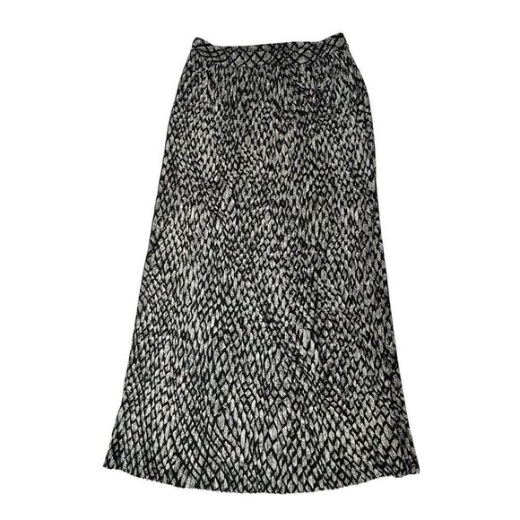 Adrienne Vittadini Sport Vintage Maxi Skirt Maxi Geometric Snake Look Plated USA - Picture 1 of 11
